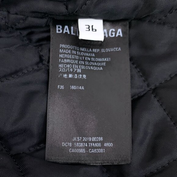 Balenciaga Parisian Checkered Cotton Lapel Long-Sleeved Shirt Jacket XS Size - Picture 4 of 7